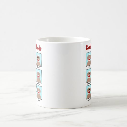Socken-Affe-Stimmungs-Tasse Kaffeetasse (Mittel)