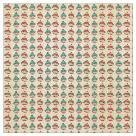 Socken-Affe Stoff (Nahaufnahme)