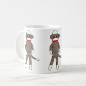 Socken-Affe-Tasse Kaffeetasse (Vorderseite Links)