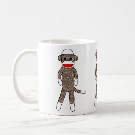 Socken-Affe-Tasse Kaffeetasse (Links)