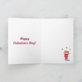 Socken-Affe-Valentinsgruß-Karte Feiertagskarte (Innenseite)