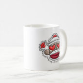 Socken-Affe-Valentinsgruß-Waren Kaffeetasse (VorderseiteRechts)