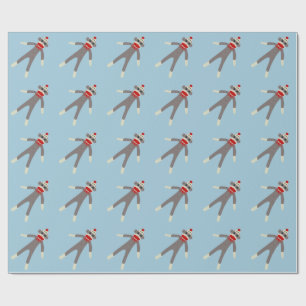 Socken-Affe-WeihnachtsPackpapier Geschenkpapier