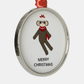 Socken-Affe-Weihnachtsverzierung Ornament Aus Metall (Rechts)