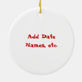 SOCKEN-AFFE-WEIHNACHTSverzierung PERSONALISIERT Keramik Ornament (Hinten)