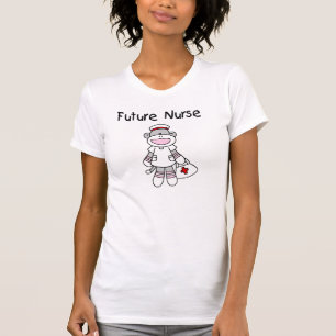 Socken-Affe-zukünftige Krankenschwester-T - Shirt