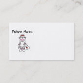 Socken-Affe-zukünftige Krankenschwester-T - Shirts Visitenkarte (Rückseite)