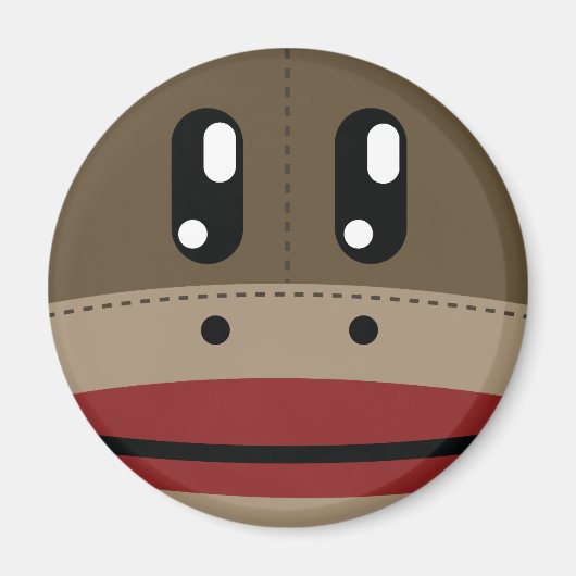 Socken-Affen-Face-Produkte Magnet (Vorne)