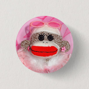 Socken-Affen für das Heilungs-Lothringen-Button Button