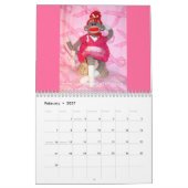 Socken-Affen für den Heilungs-Wandkalender Kalender (Feb 2027)