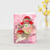 Socken-Affen für die Karte Heilungs-Hawaiis Cathy (Gelbe Blume)