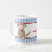 Socken Affen Personalisiert Kaffee Tasse (Vorderseite Links)