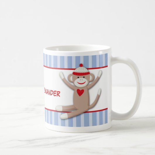 Socken Affen Personalisiert Kaffee Tasse (Rechts)