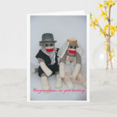 Socken-Affenkarte Karte (Gelbe Blume)