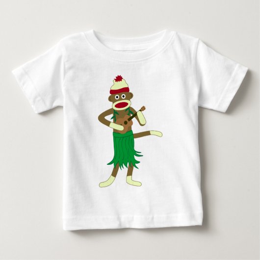 Socken-AffeUkulele Baby T-shirt (Vorderseite)