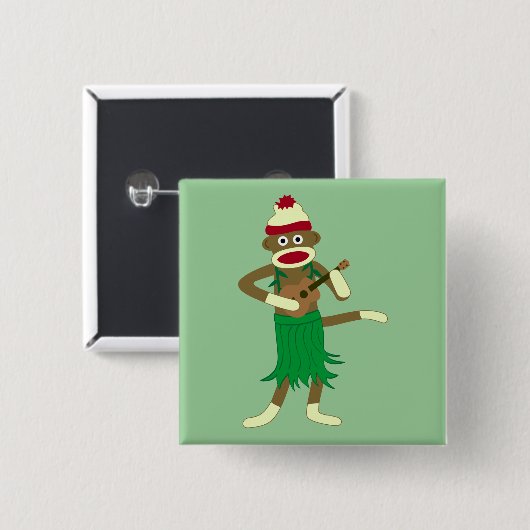 Socken-AffeUkulele Button (Vorne & Hinten)
