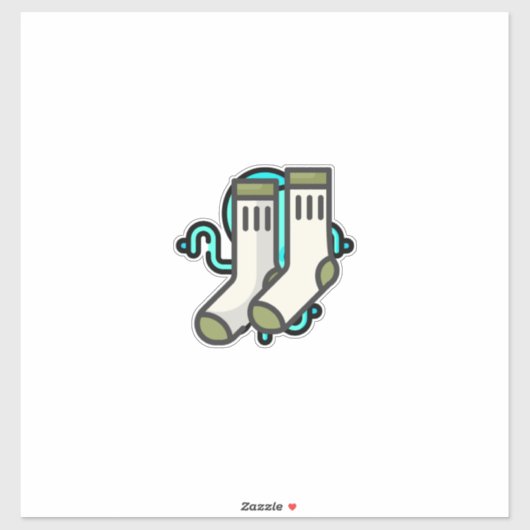 Socken Aufkleber (Blatt)