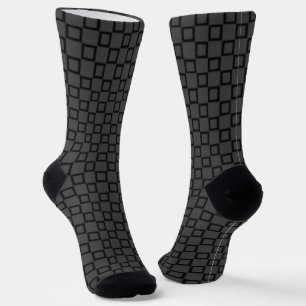 Socken aus Crew, Grau Schwarz, klassisches Design