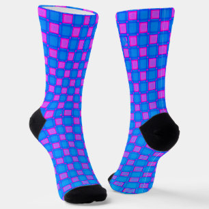 Socken aus Crew, Light Blue Lila klassisches Desig
