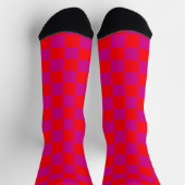 Socken aus roten und rosa Blöcken (Oben)