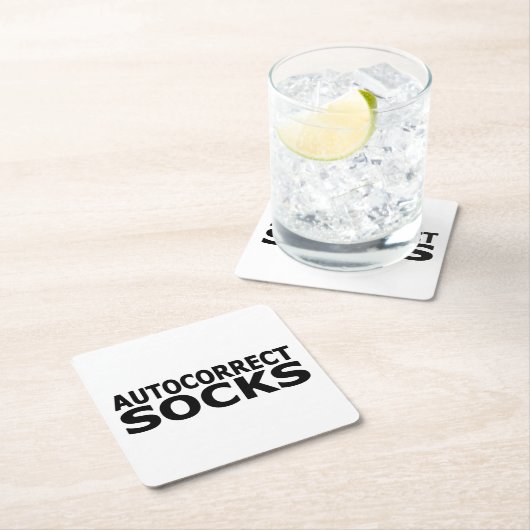 Socken automatisch korrigieren rechteckiger pappuntersetzer (Vor Ort)