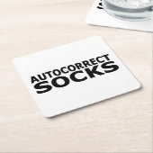 Socken automatisch korrigieren rechteckiger pappuntersetzer (angewinkelt)