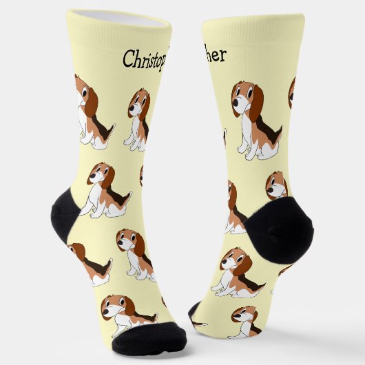 Socken Beagle Hund Design (Gewinkelt)