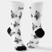 Socken Black Butterfly Design (Gewinkelt)