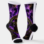 Socken Black Horn – Wikingerhelm mit Flamme (Gewinkelt)