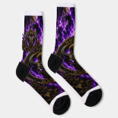 Socken Black Horn – Wikingerhelm mit Flamme (Rechts)