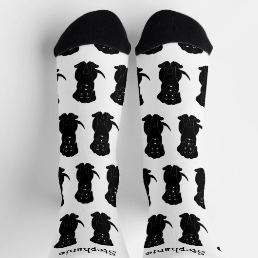 Socken Black Labrador Dog Design (Oben)