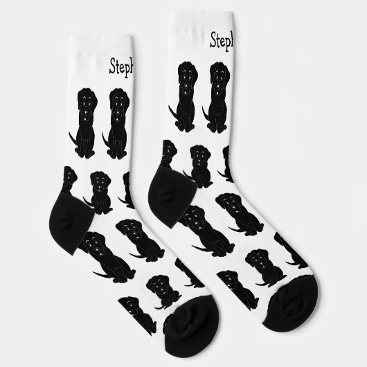 Socken Black Labrador Dog Design (Rechts)