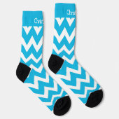 Socken Blau Zick-Zack-Design (Rechts)