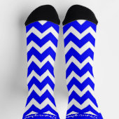 Socken Blau Zick-Zack-Design (Oben)