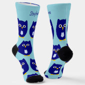 Socken Blue Owl Design (Gewinkelt)