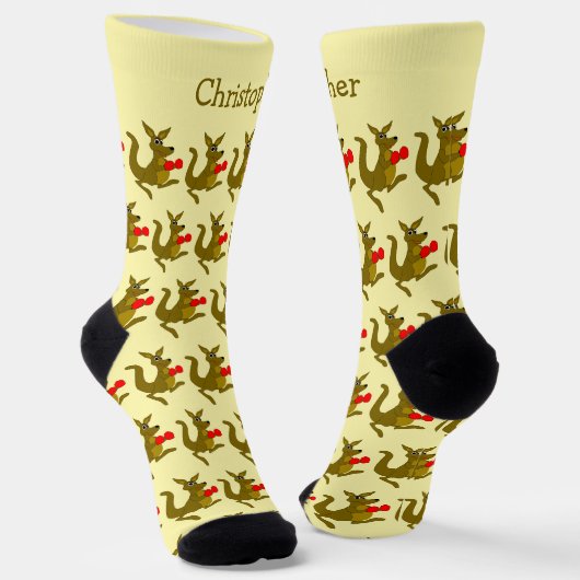 Socken Boxen Känguru-Design (Gewinkelt)
