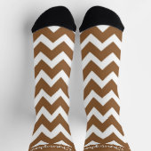 Socken Braun Zickzack-Design (Oben)