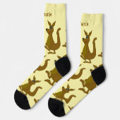 Socken braunes Känguru-Design (Linkes Detail)