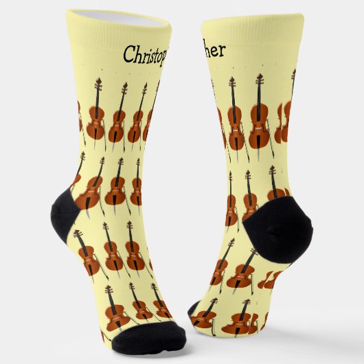 Socken Cello Design (Gewinkelt)