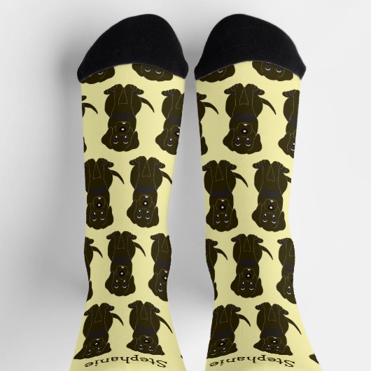 Socken Chocolate Labrador Dog Design (Oben)