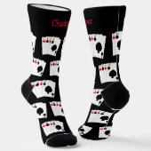 Socken Deck Of Cards Vier Asse Design (Gewinkelt)