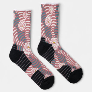 Socken. Design "Rose Gold Borealis". Zeichnung. Socken