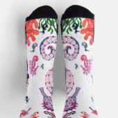 Socken. Design "Seepferdchen" Socken (Oben)