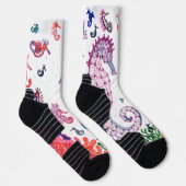 Socken. Design "Seepferdchen" Socken (Rechts)