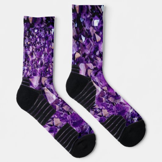 Socken, die Lila Amethyst-Kristall-Geode-Gemische  Socken (Rechts)