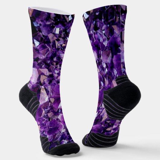 Socken, die Lila Amethyst-Kristall-Geode-Gemische  Socken (Gewinkelt)