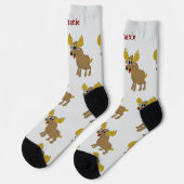 Socken Elch Design (Linkes Detail)