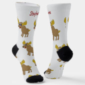 Socken Elch Design (Gewinkelt)