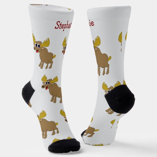 Socken Elch Design (Gewinkelt)