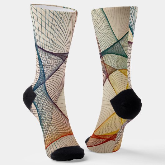 Socken für geometrische Crew (Gewinkelt)